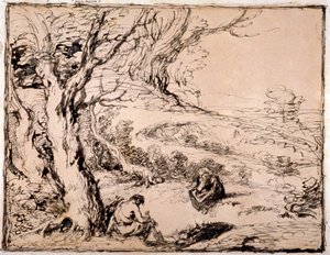 "Timon a Apemantus", 1883 od Sir John Gilbert