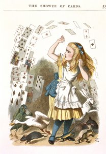 Sprcha karet. Ilustrace k Alence v říši divů od L. Carrolla, 1890 od Sir John Tenniel
