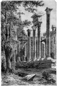 Pozůstatky římského divadla v Besancon, Francie, 1882-1884. od Smeeton