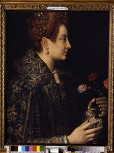 ""Portrait de femme de profil"" (Female portrait) Peinture de Sofonisba Anguissola (vers 1532-1625) Dim. 68.5x52.5 cm Musee de l