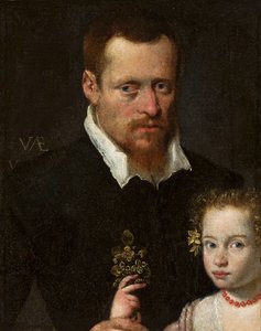 Portrét muže s dcerou od Sofonisba Anguissola