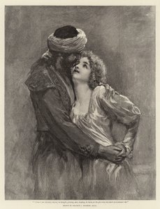 "Pak jsem opravdu Mesiáš," pomyslel si, zářil, a když se sklonil, poprvé poznal dotek ženských rtů. od Solomon Joseph Solomon