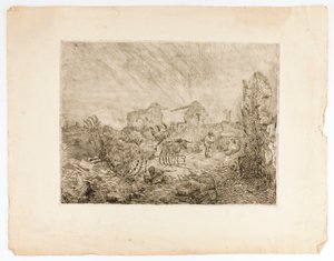Vozík a ruiny od Solon H. Borglum