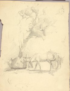 Koně a strom od Solon H. Borglum