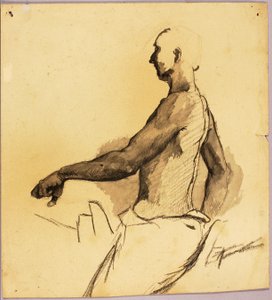 Studie jezdeckého pomníku od Solon H. Borglum