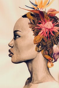 Žena s botanickou korunou od Sophia Novosel