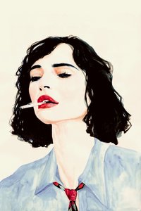 Elegantní žena s cigaretou od Sophia Novosel
