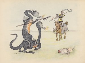 Ilustrace k Malým dvojčatům od S. Rosamond Praeger (barevná litografie) od Sophia Rosamond Praeger