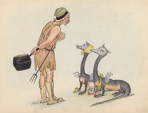 Ilustrace k Malým dvojčatům od S. Rosamond Praeger (barevná litografie) od Sophia Rosamond Praeger