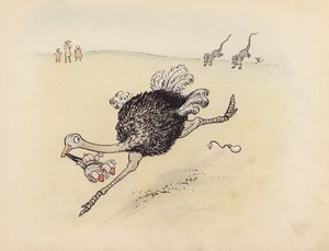 Ilustrace k Malým dvojčatům od S. Rosamond Praeger (barevná litografie)