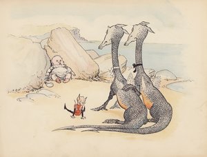 Ilustrace k Malým dvojčatům od S. Rosamond Praeger (barevná litografie) od Sophia Rosamond Praeger
