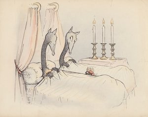 Ilustrace k Malým dvojčatům od S. Rosamond Praeger (barevná litografie)