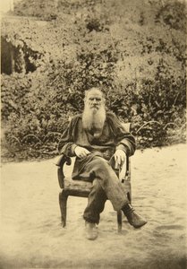 Ruský autor Leo Tolstoy, Yasnaya Polyana, poblíž Tuly, Rusko, 1890