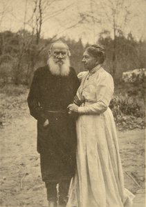 Ruský autor Leo Tolstoj a jeho manželka Sophia, Rusko, 23. září 1910.