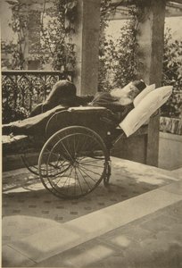 Ruský spisovatel Leo Tolstoj se zotavuje v Gaspra, Krym, Rusko, 1902. od Sophia Andreevna Tolstaya
