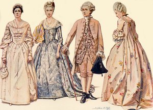 Oděv za vlády Jiřího II 1750-1760, 1903, 1937.
