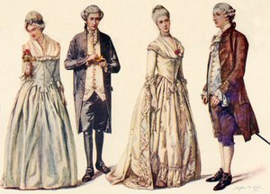 Oděv za vlády Jiřího II 1760-1776, 1903, 1937.