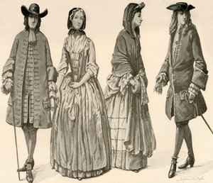 Oděv za vlády Karla II., Jakuba II., Viléma a Marie 1682-1700, 1903, 1937.