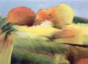 Plamenný podzim, 2001 (pastel na papíře)