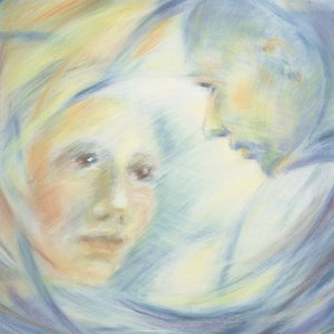 Setkání, 2002 (pastel na papíře)