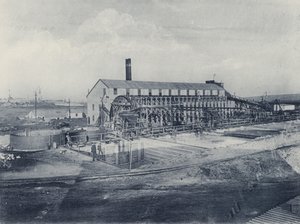 City and Suburban Gold Mining Company, New Battery and Cyanide Works (č/b foto) od South African Photographer