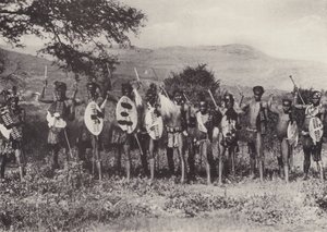 Kafir Warriors (černobílá fotografie) od South African Photographer