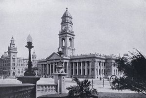 Pošta a Natal Bank, Durban (černobílá fotografie) od South African Photographer