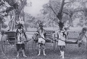 Typičtí Ricksha Boys (černobílá fotografie) od South African Photographer
