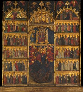 Trojice uctívaná všemi svatými. od Spanish Painter
