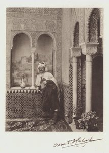Albert F Calvert, portrét a podpis (barevné lito) od Spanish Photographer