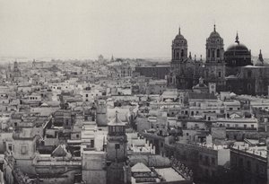 Cádiz: Pohled z věže Tavira (černobílá fotografie) od Spanish Photographer