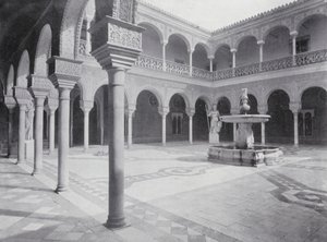 Soud v Pilátově domě, Sevilla (čb fotografie) od Spanish Photographer