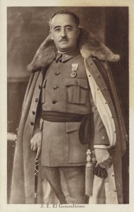Francisco Franco, španělský generál a diktátor (čb fotografie) od Spanish Photographer