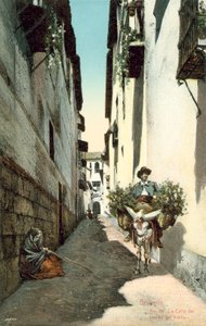 Granada, La Calle Del Horno Del Vidrio, Španělsko (barevné foto) od Spanish Photographer