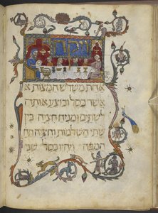 Přidat MS 14761 f.20v The Passover Meal, severní Španělsko, z 