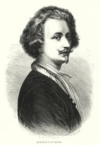 Anthony van Dyck , vlámský umělec (litho) od Spanish School