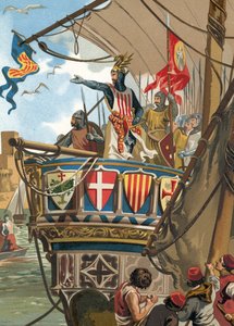 Odjezd Jaimeho I. Aragonského k dobytí Mallorky od Spanish School