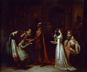 Don Quijote v domě vévodů od Spanish School