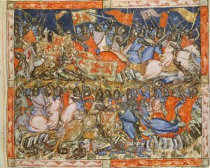 Fol.39r The Exploits of Hector, z Codexu Benito Santa Mora od Spanish School