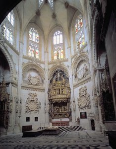 Vnitřní pohled na Capilla del Condestable, konec 15. století od Spanish School