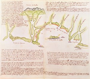 Ostrov Gallo, Ekvádor, cca 1530-1541 (vellum) od Spanish School