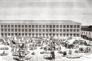 La Casa de los Portales, Plaza de Simon Bolivar, dříve Plaza de la Constitución, Bogotá, Kolumbie od Spanish School