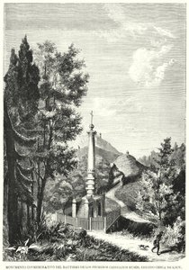 Památník magdeburských práv, také známý jako Památník pokřtění Ruthenia, Kyjev, Ukrajina (litho) od Spanish School