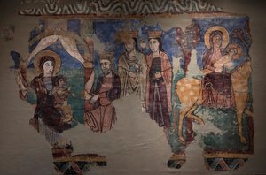 Freska Původ kostela iglesia de la Asuncion de Mar