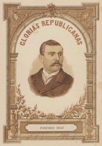Porfirio Diaz , mexický voják a politik (litho) od Spanish School