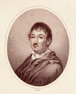 Portrét Leandra Fernandeze de Moratina (1760-1828), španělského spisovatele. Rytina 19. století. Národní knihovna v Madridu. od Spanish School
