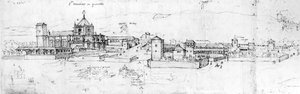 Náčrt panoráma města Granady od Spanish School