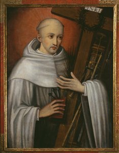 Sv. Bernard z Clairvaux nesoucí pašijové nástroje od Spanish School