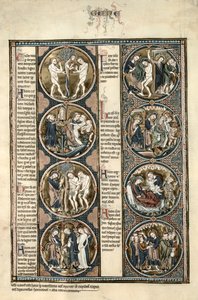 Toledská bible Moralisee f.7v od Spanish School