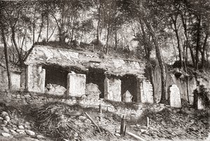 Průčelí paláce v Palenque, jižní Mexiko od Spanish School